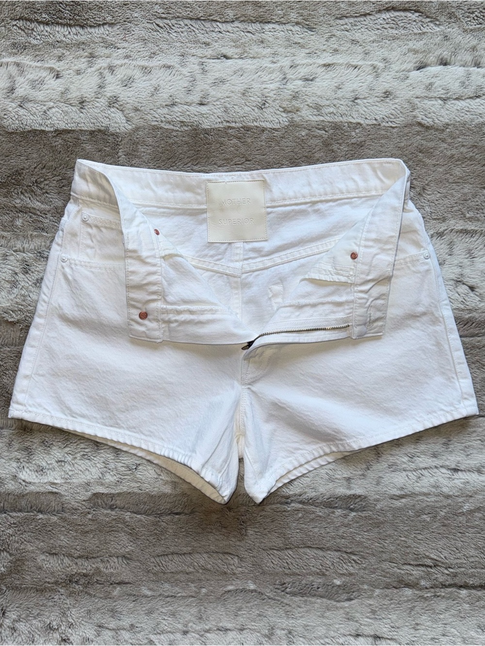 MOTHER The Dodger Denim Shorts in Picket Fence Size 27 - Picture 7 of 16